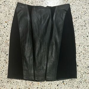 Helmut Lang black 100% lamb leather mini skirt 4 worn once